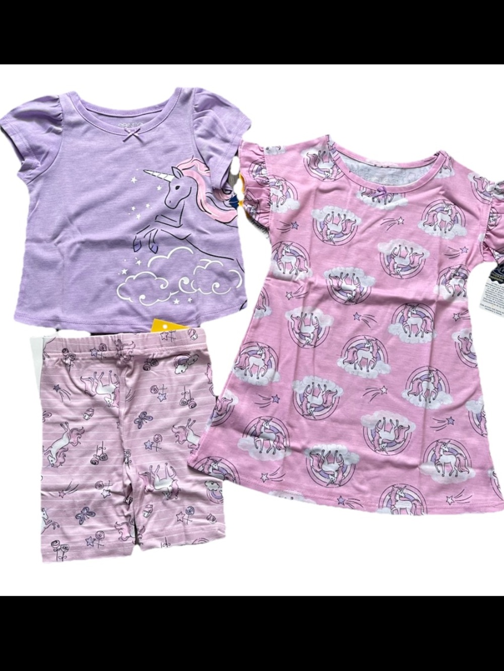 NWT Girl's 12 Month Saint Eve Kids Unicorn Pajama Set Nightgown